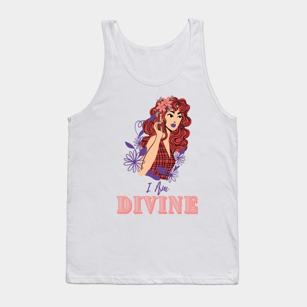 I Am Divine - Ravishing Redhead Tank Top by Hypnotic Highs